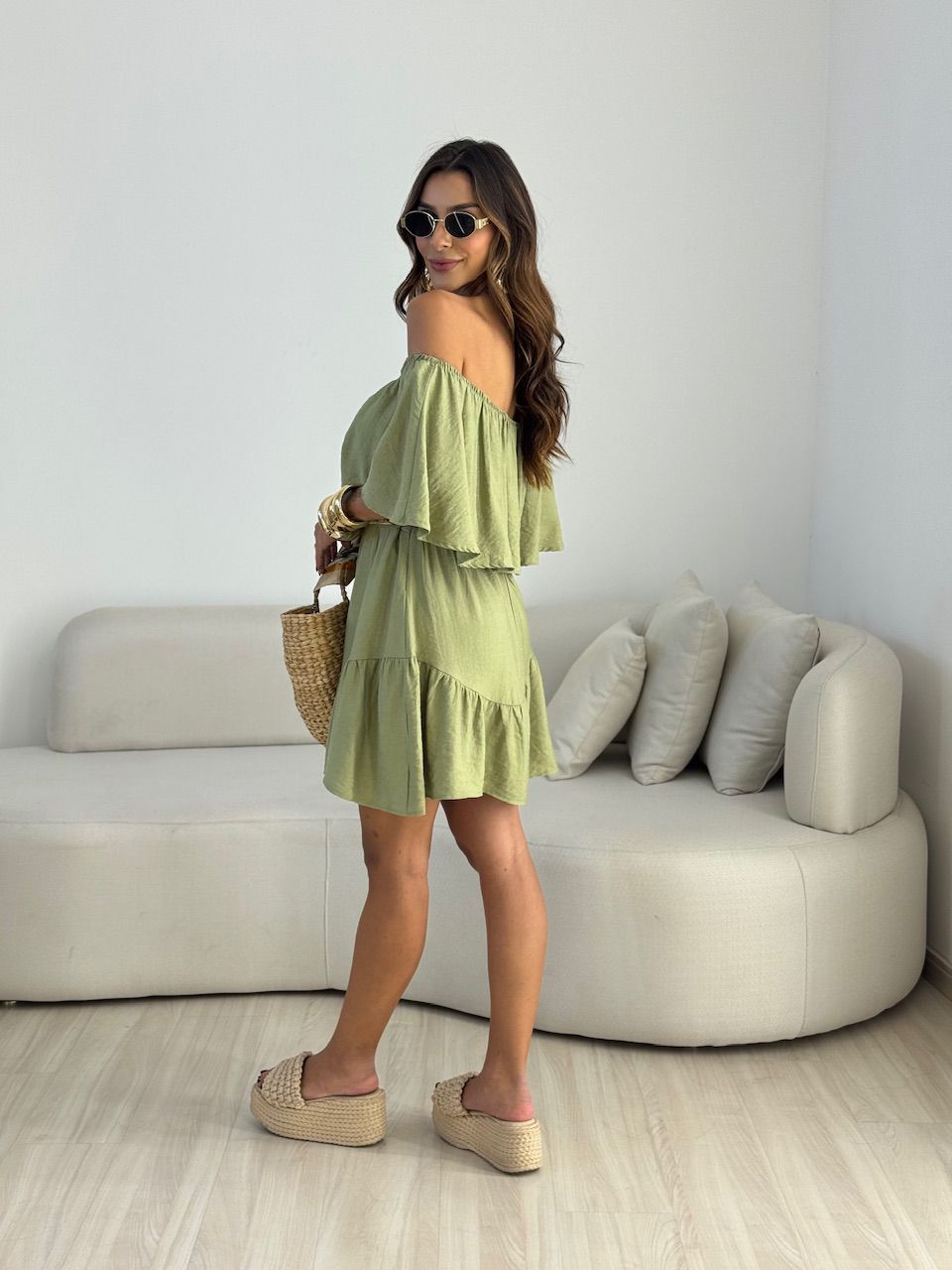 VESTIDO JAQUELINE CURTO VERDE