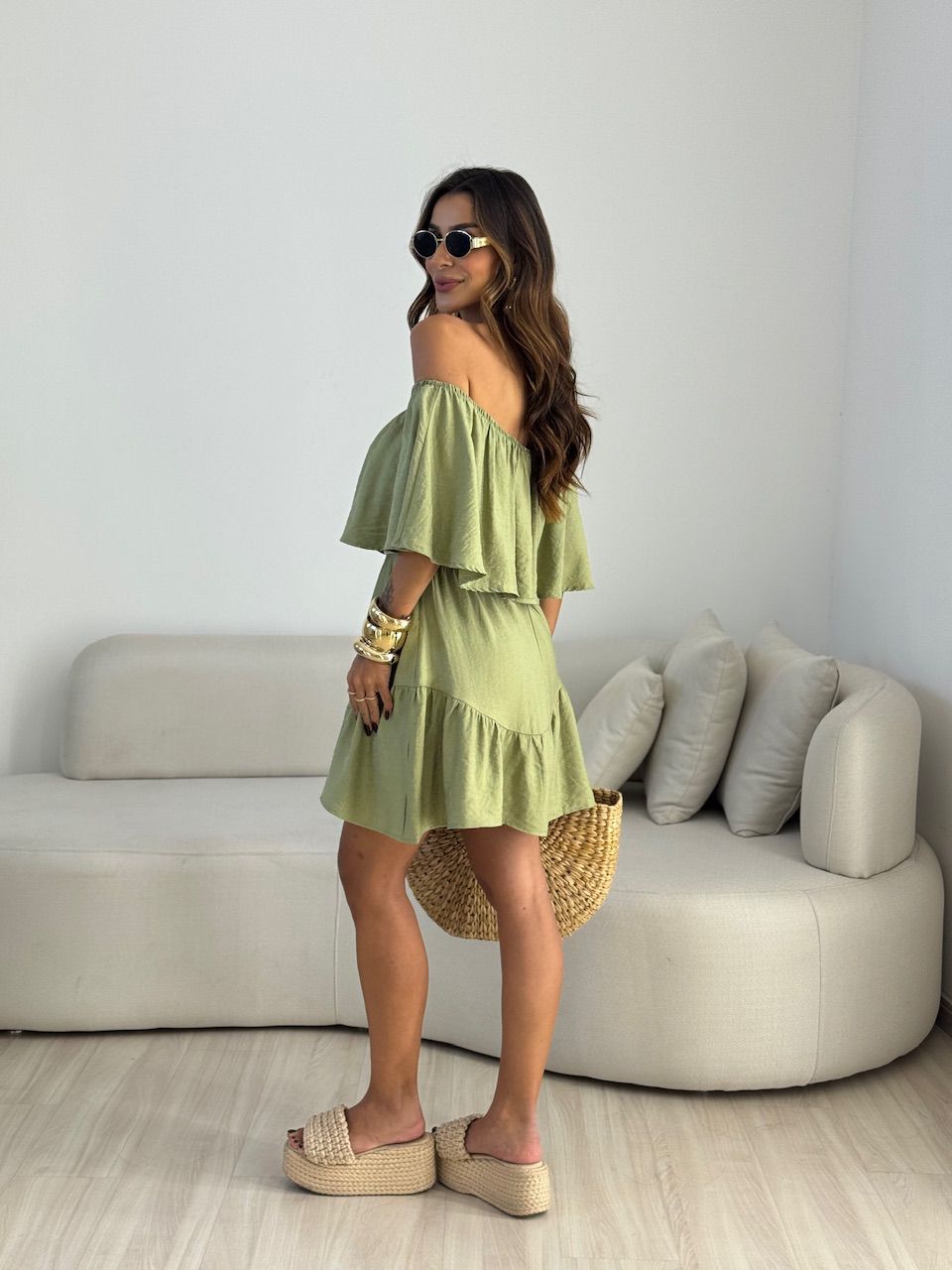 VESTIDO JAQUELINE CURTO VERDE