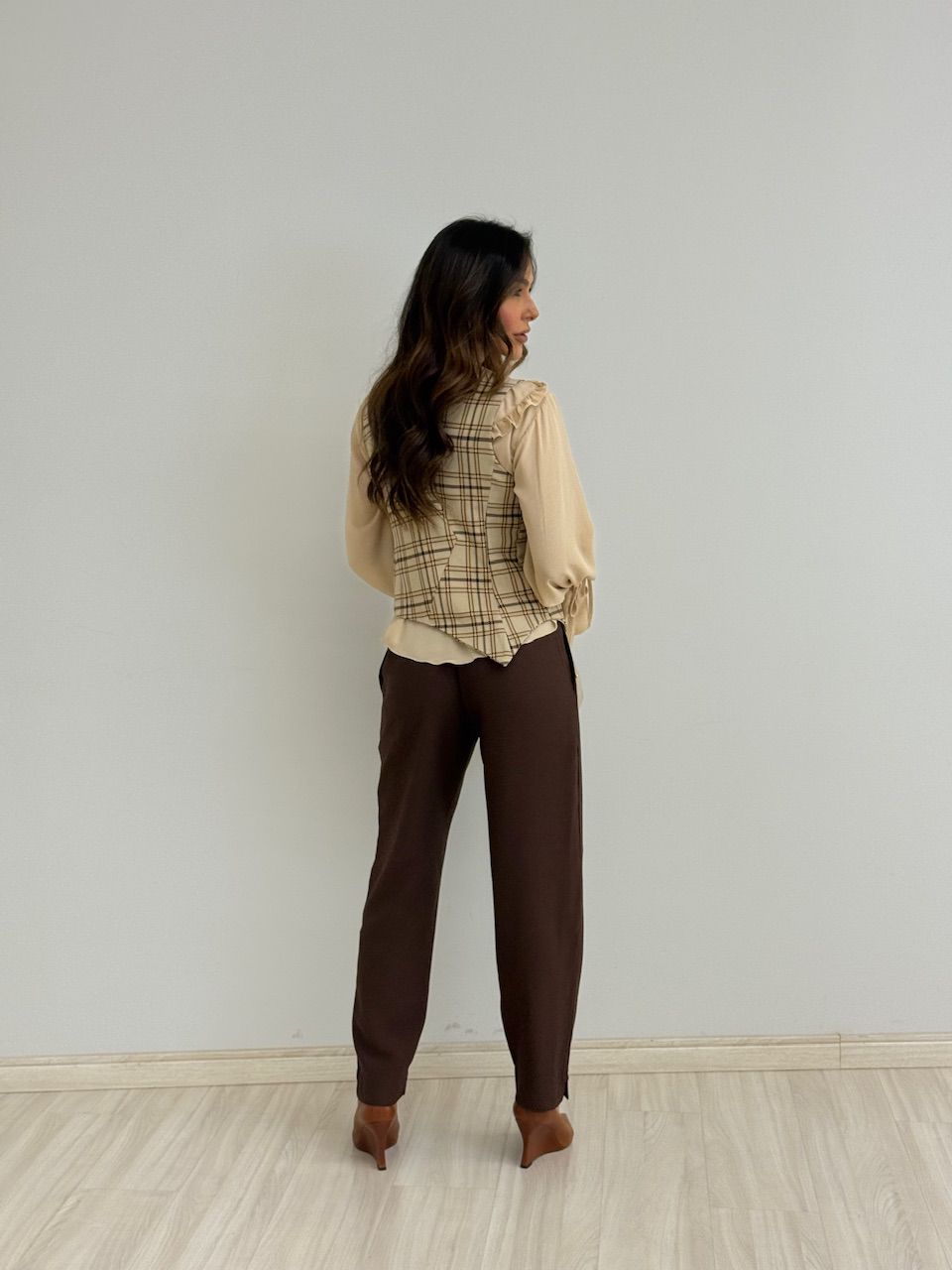 CALÇA MONALISA RETA MARROM