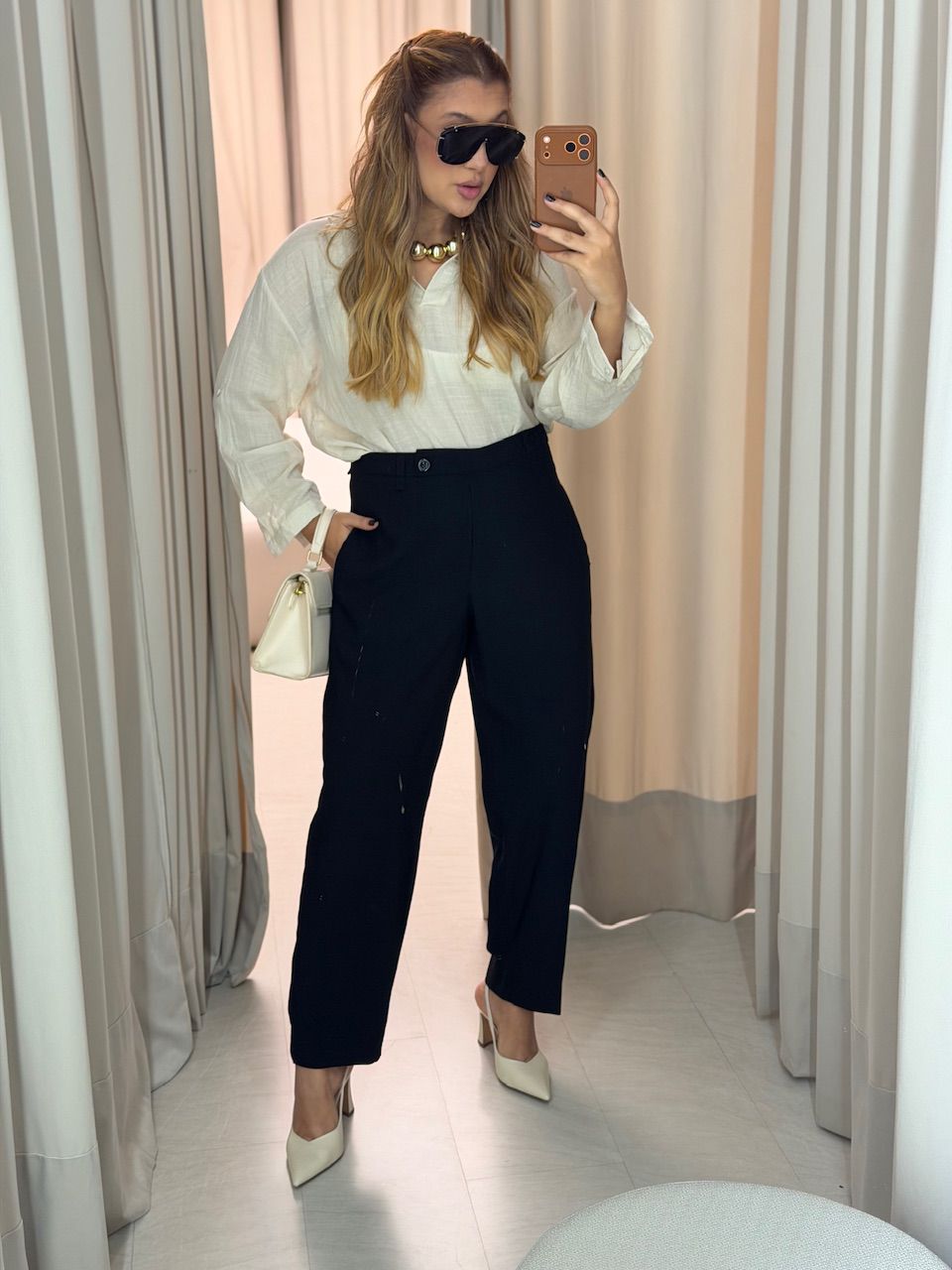 CALÇA MONALISA RETA PRETA