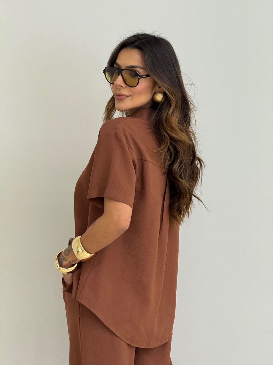 CONJUNTO JASMIN CALÇA MARROM