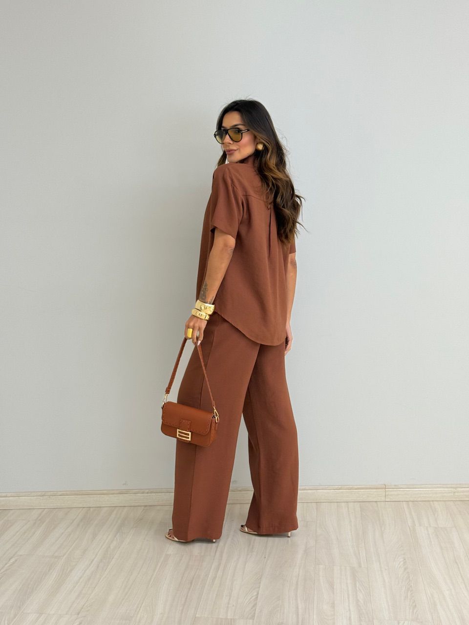 CONJUNTO JASMIN CALÇA MARROM