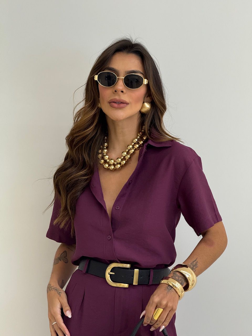 CONJUNTO JASMIN CALÇA VINHO