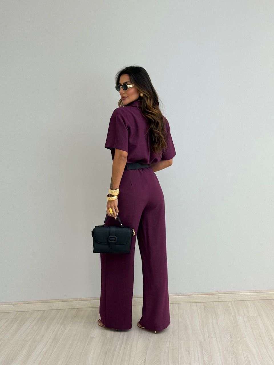 CONJUNTO JASMIN CALÇA VINHO