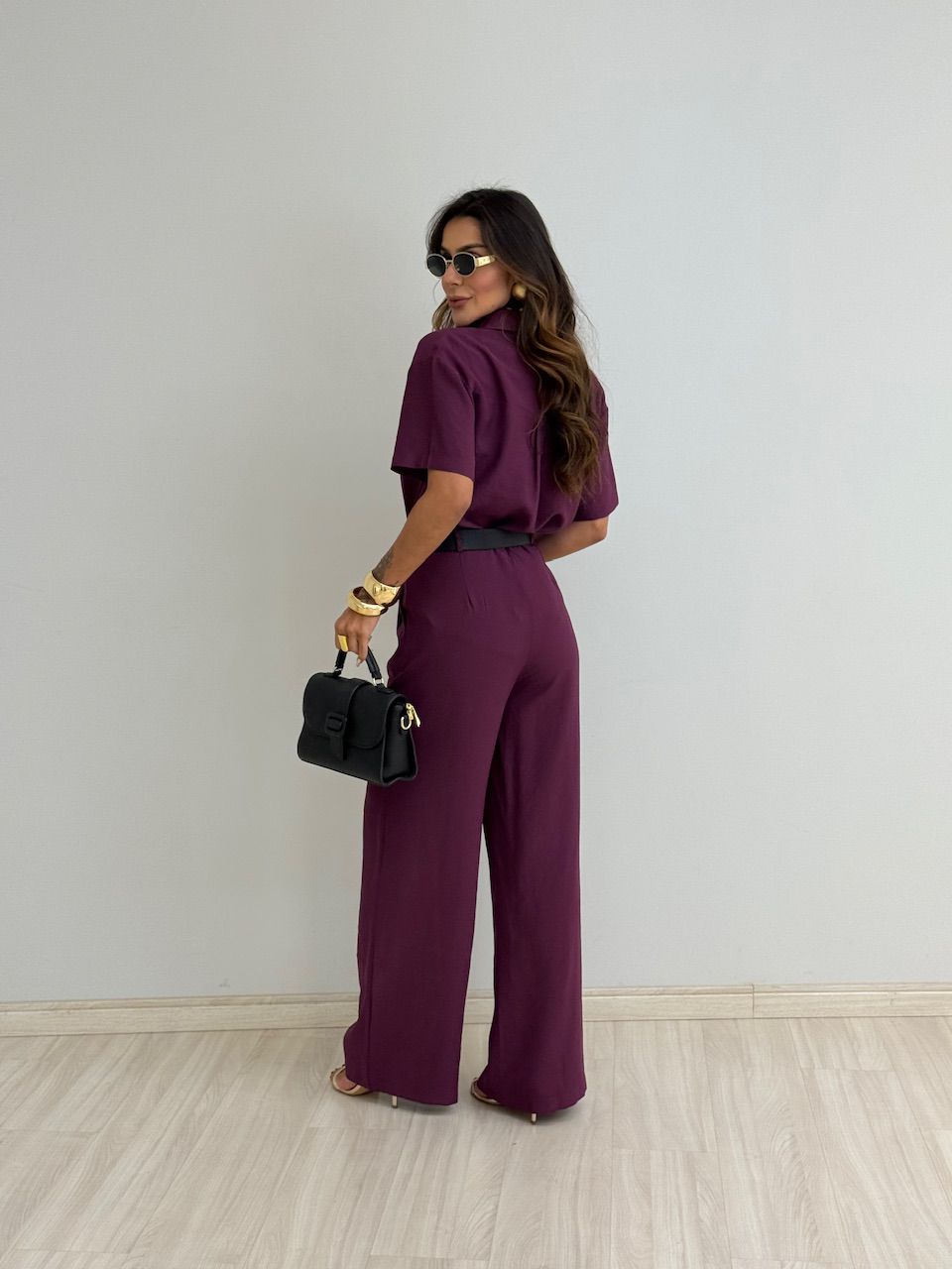 CONJUNTO JASMIN CALÇA VINHO