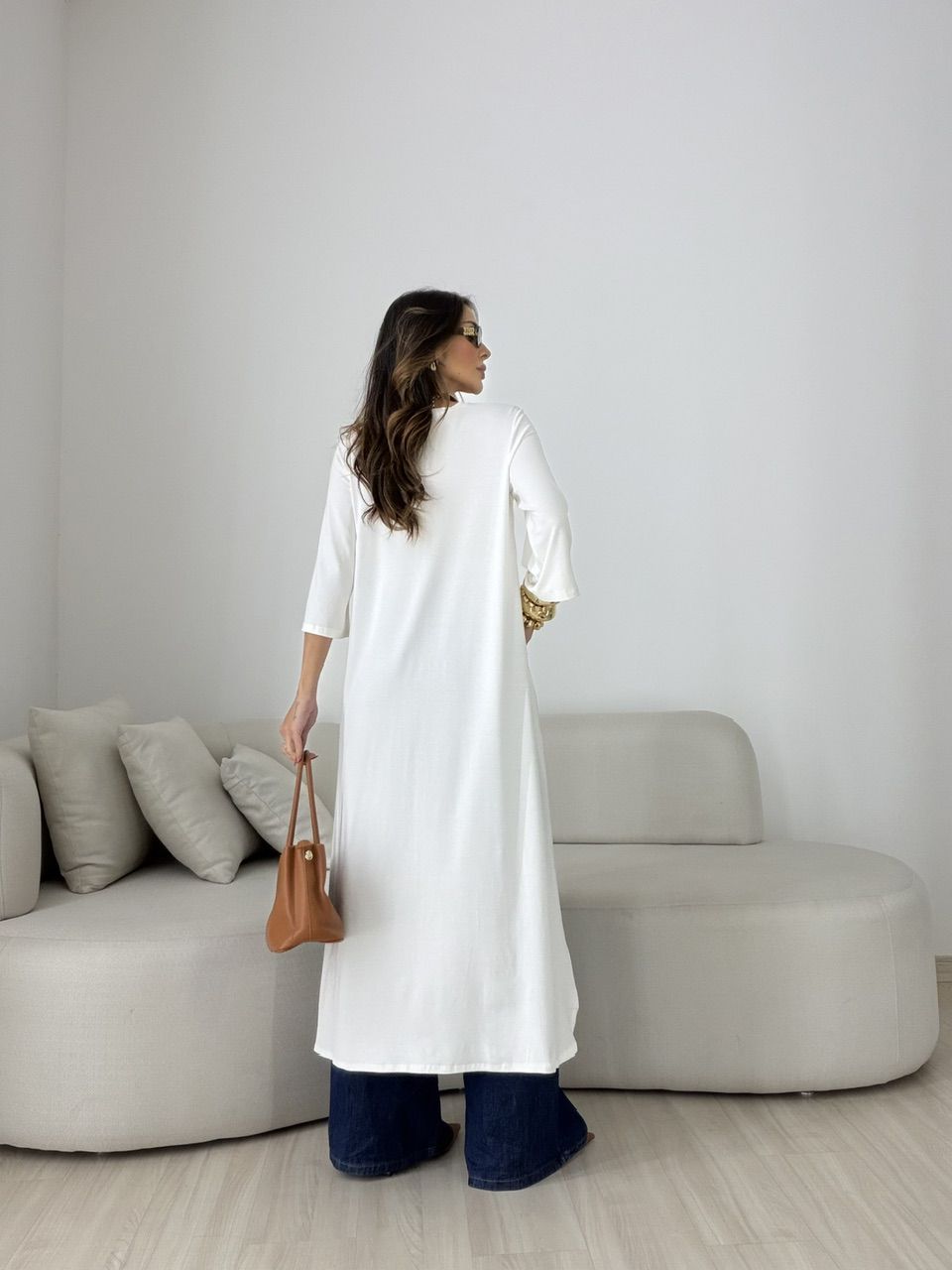 BLUSA JULIANA 02 ASSIMÉTRICA ALONGADA OFF