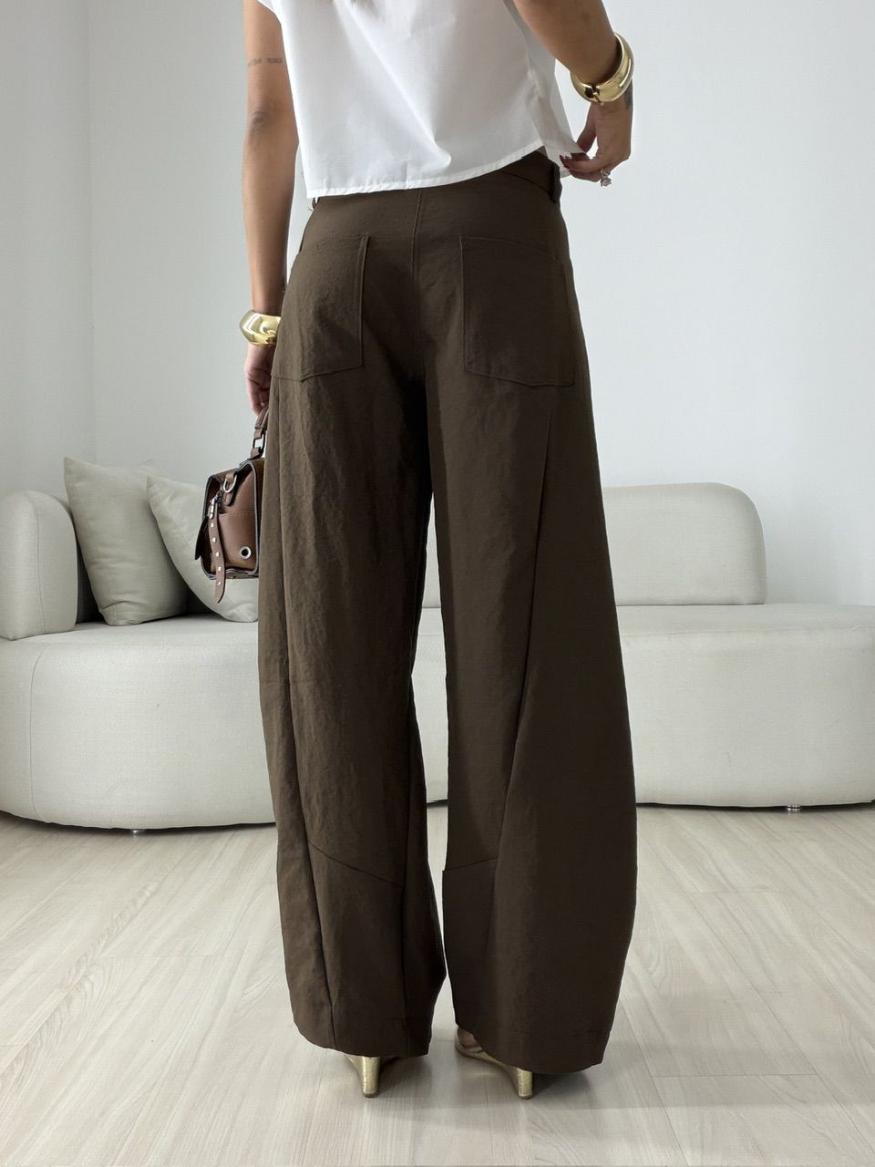 CALÇA ELAINE 02 BALLOON MARROM