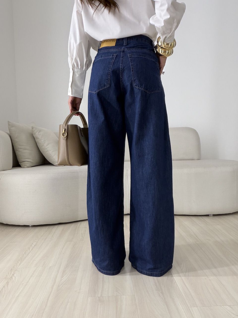 CALÇA MARIA ISIS WIDE JEANS ESCURO