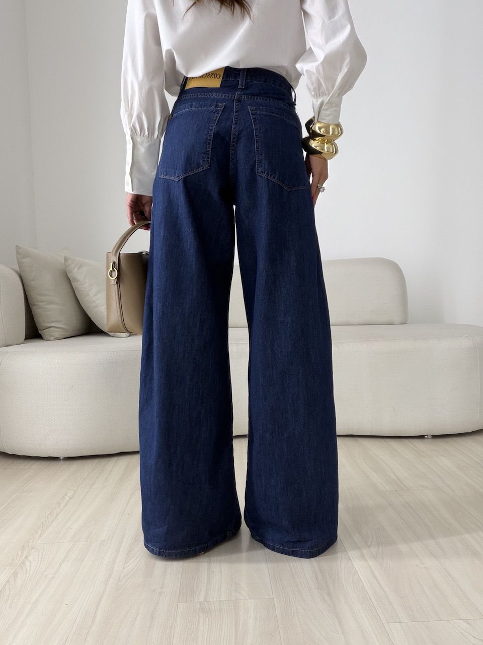 CALÇA MARIA ISIS WIDE JEANS ESCURO