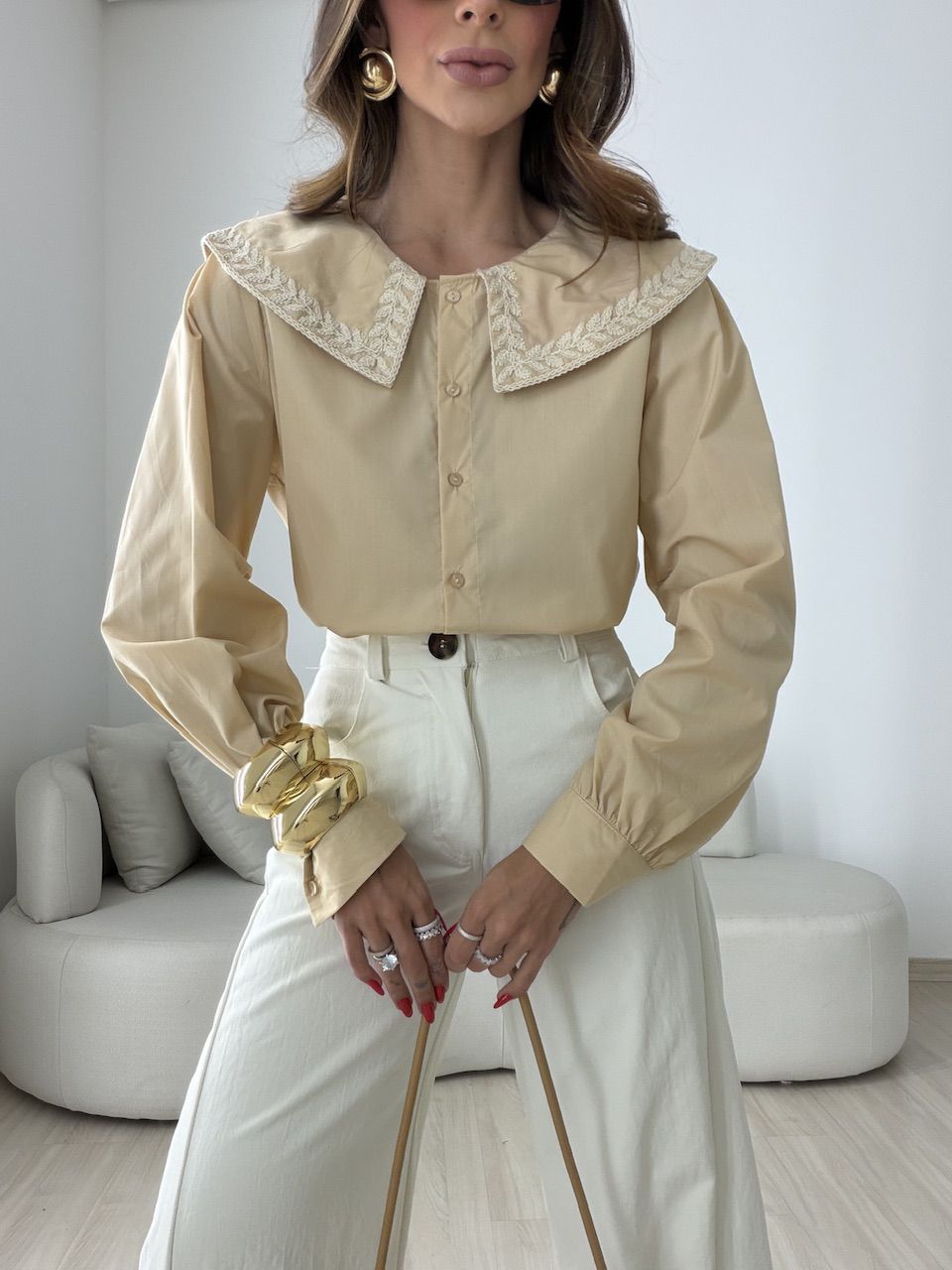 CAMISA DEISE GOLA NUDE