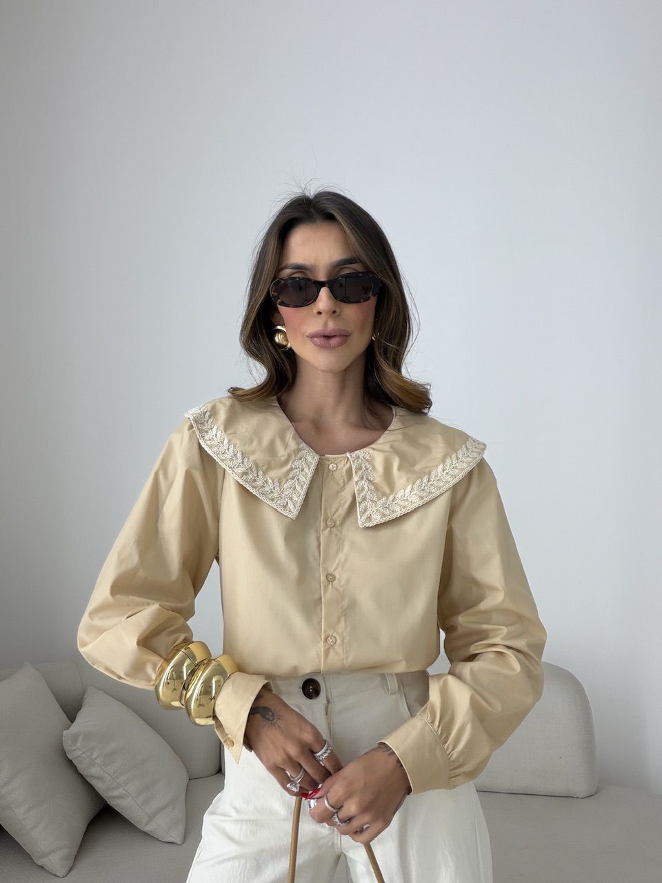 CAMISA DEISE GOLA NUDE