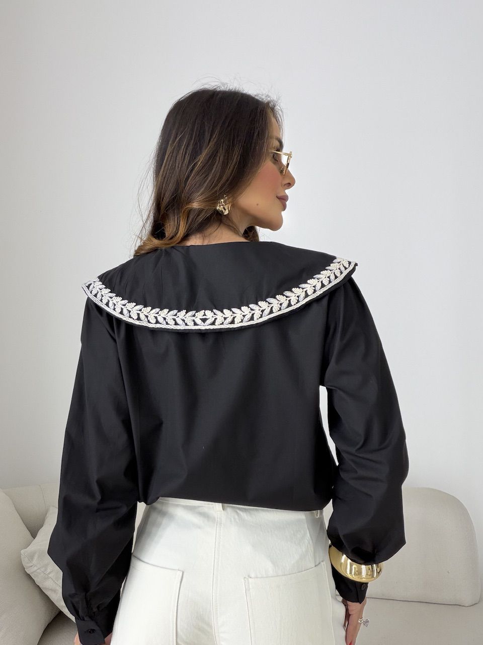CAMISA DEISE GOLA PRETA