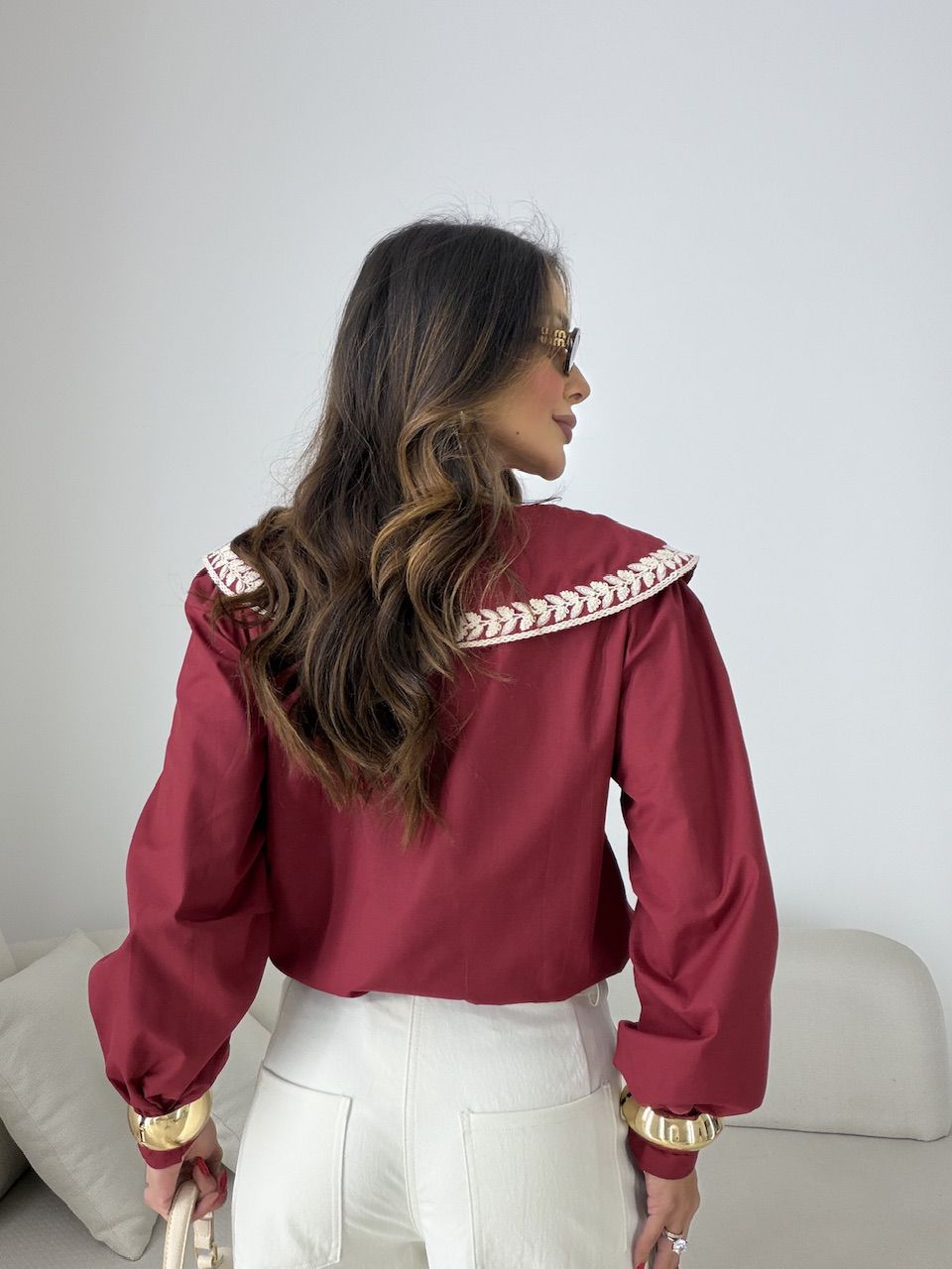 CAMISA DEISE GOLA VINHO