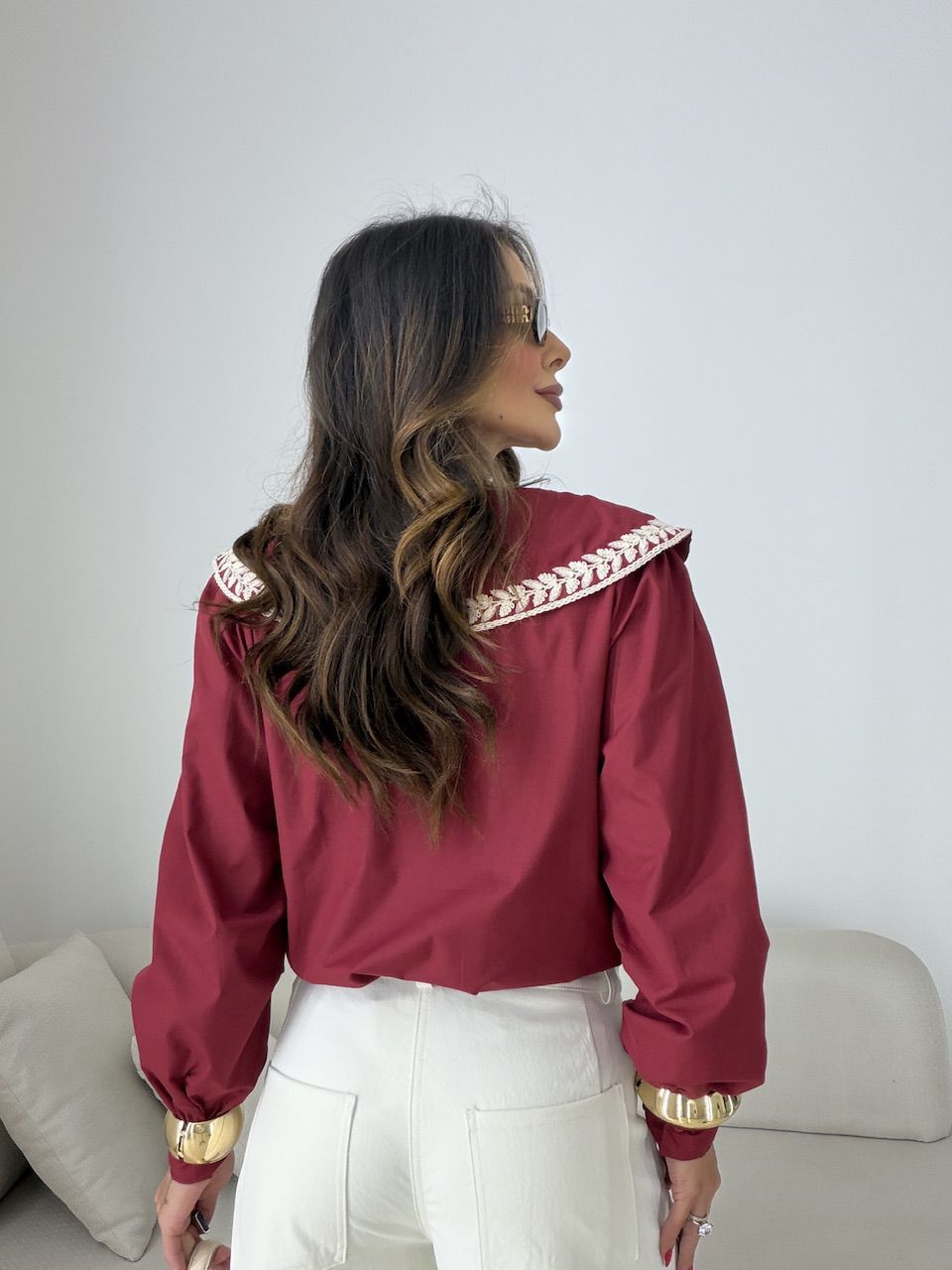 CAMISA DEISE GOLA VINHO