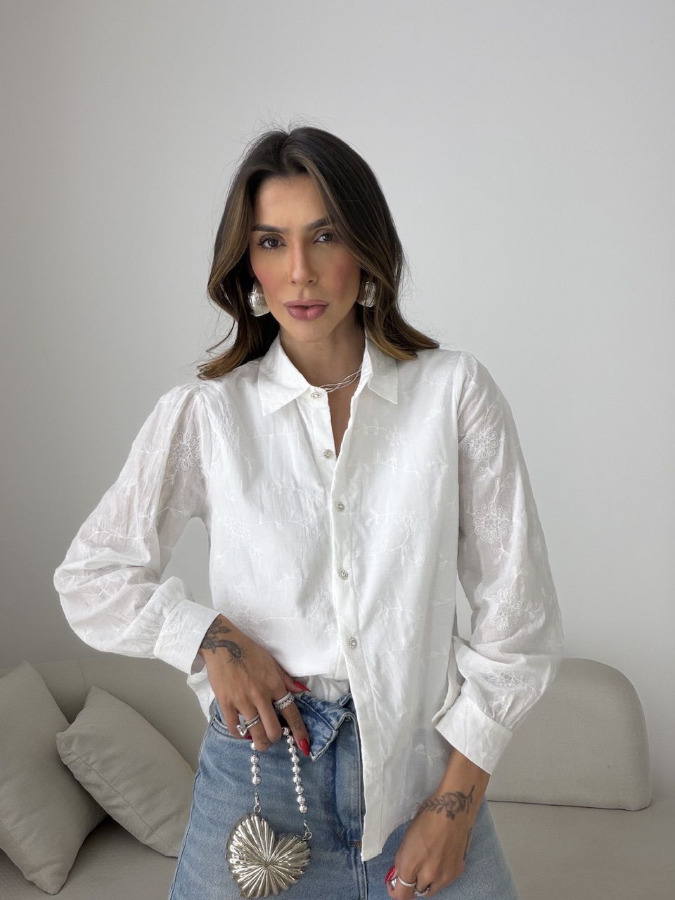 CAMISA GIANE BORDADA OFF