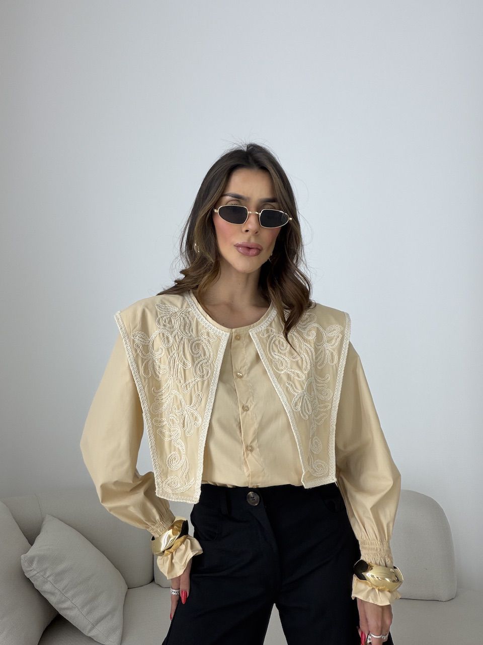CAMISA MARTA BOHO NUDE