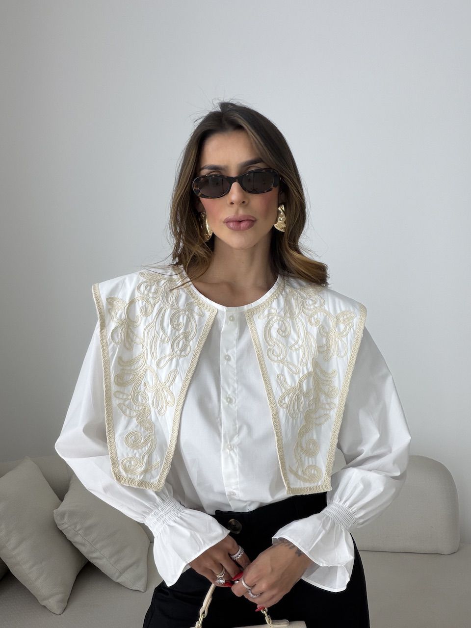 CAMISA MARTA BOHO OFF - 0079520048 - CAROLLA FERRARO