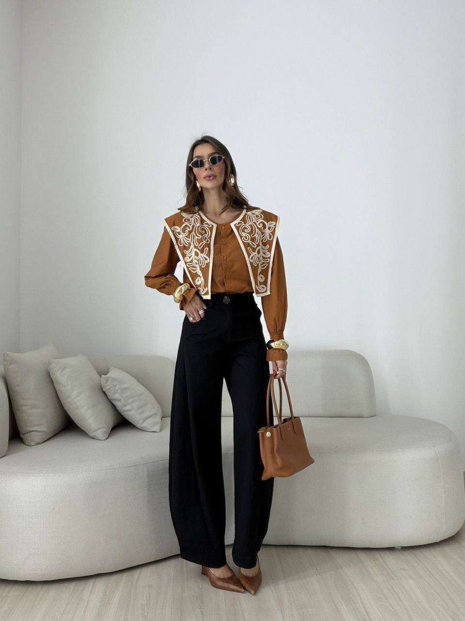 CAMISA MARTA BOHO TERRA COTA 