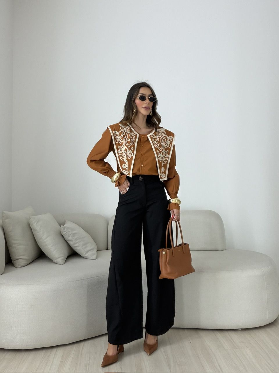 CAMISA MARTA BOHO TERRA COTA 