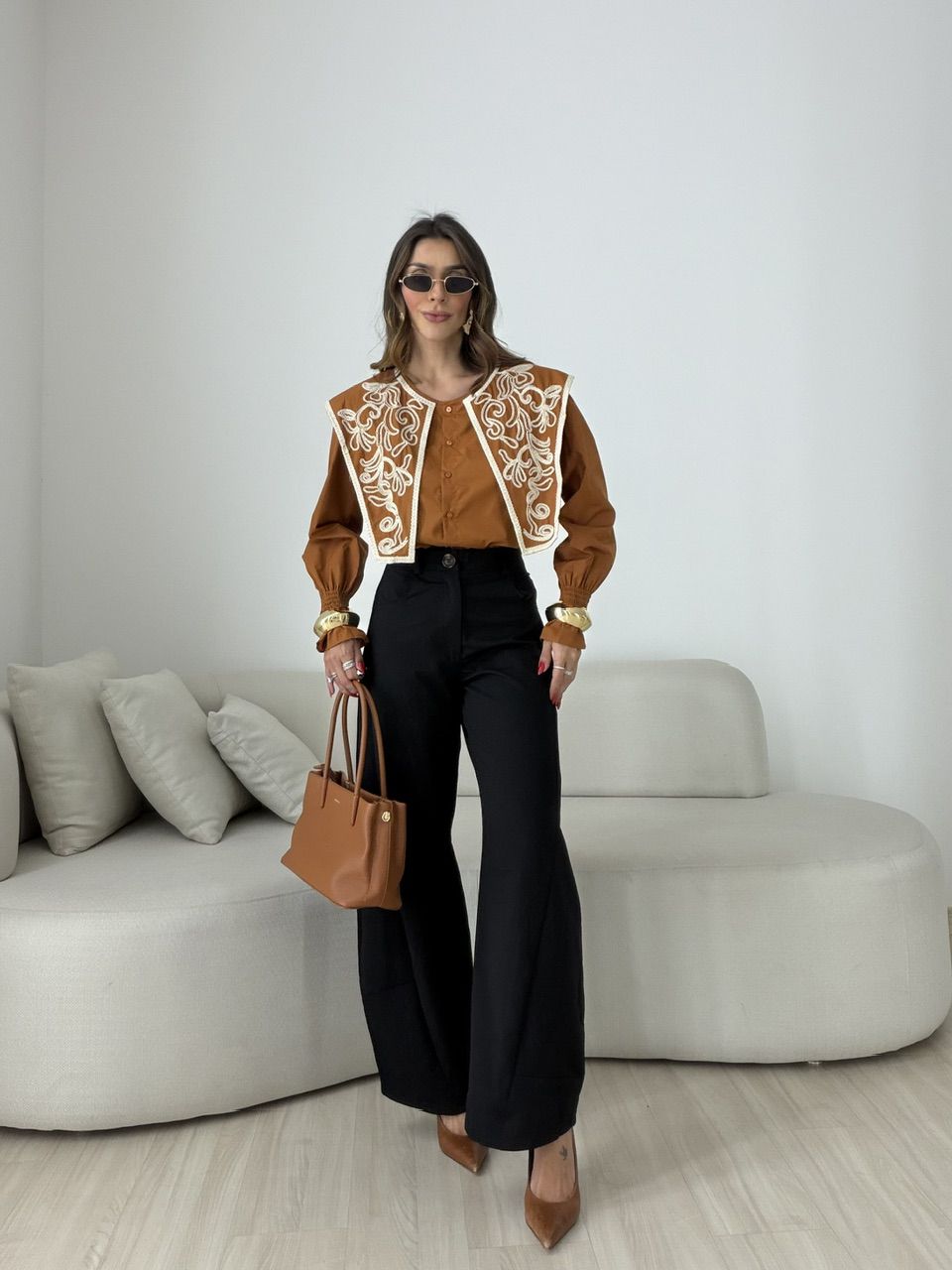 CAMISA MARTA BOHO TERRA COTA 