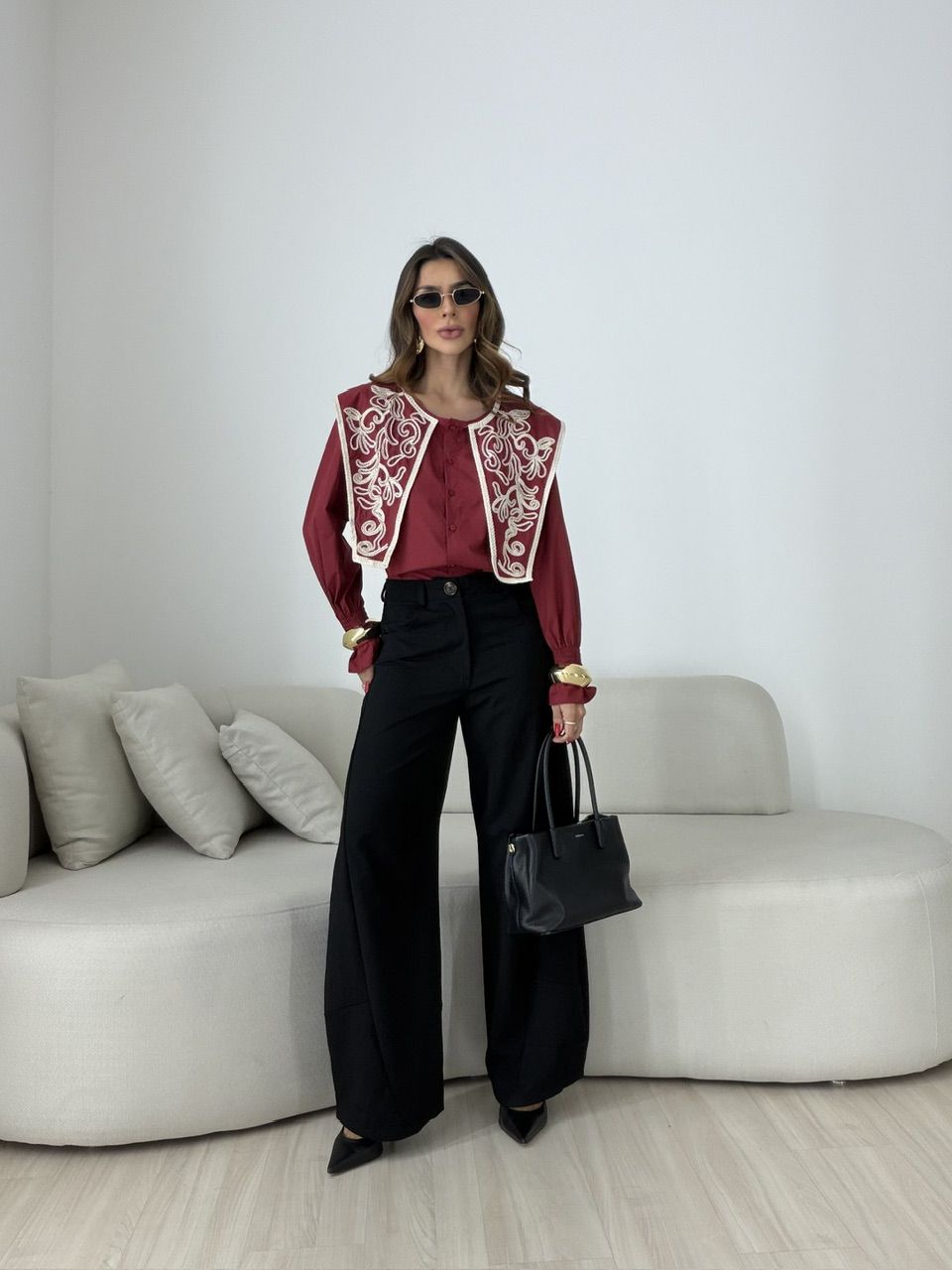 CAMISA MARTA BOHO VINHO