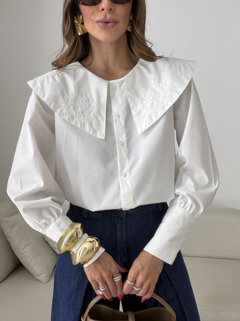 CAMISA SÔNIA GOLA BORDADA OFF