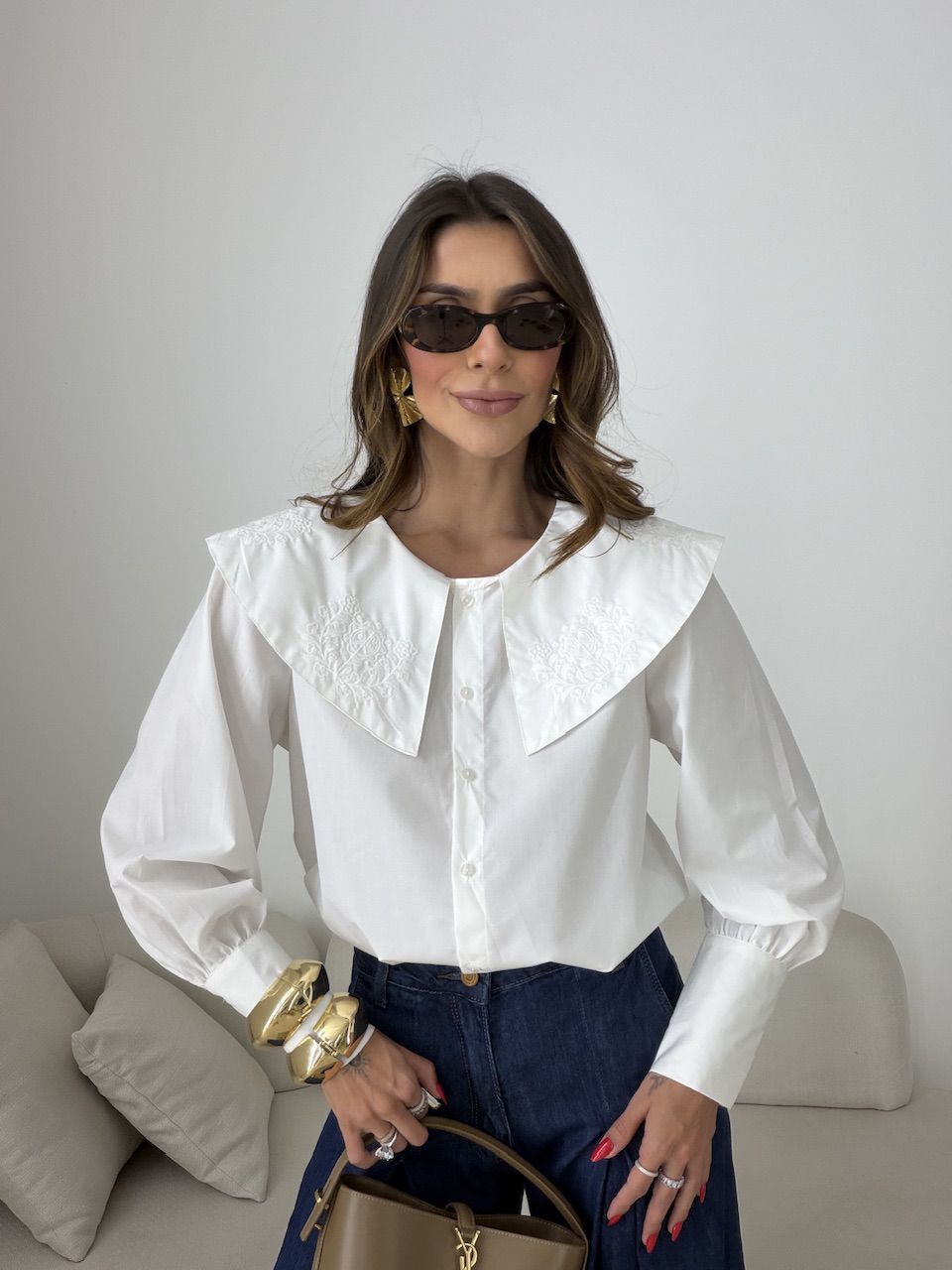 CAMISA SÔNIA GOLA BORDADA OFF