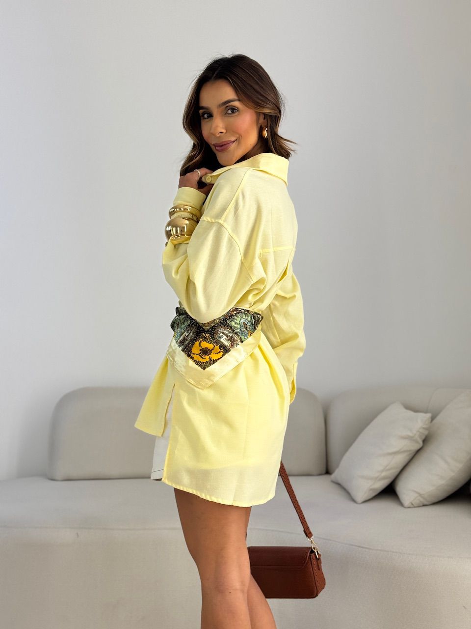 CAMISA LUA OVER YELLOW BUTTER