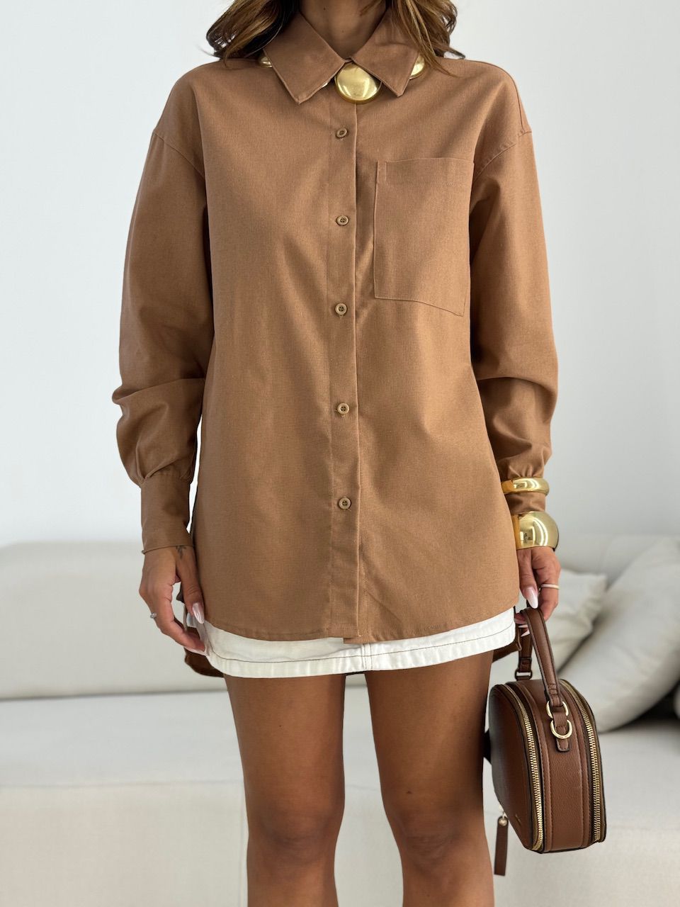 CAMISA LUA OVER MARROM