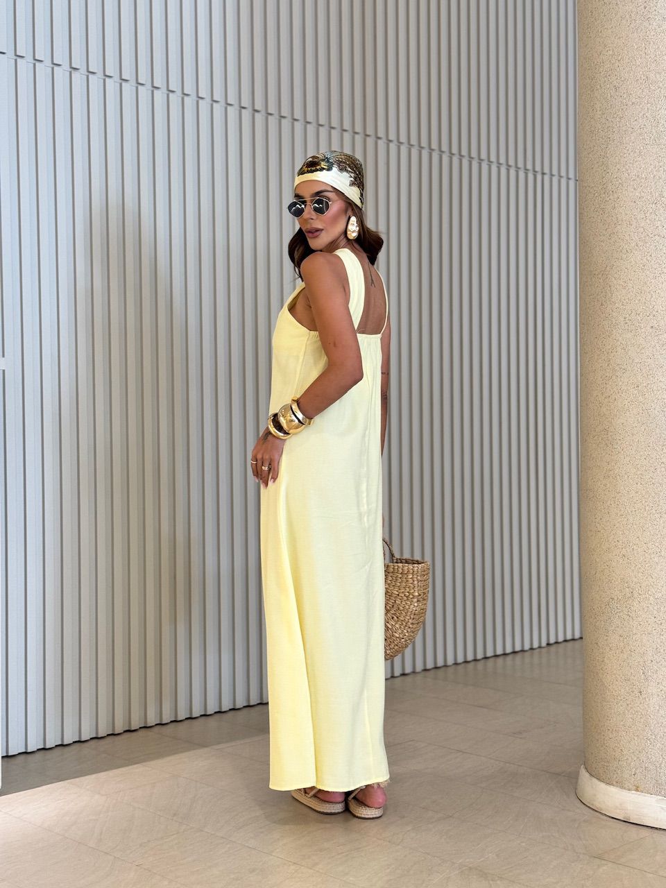 VESTIDO ELLIE LONGO AMARELO
