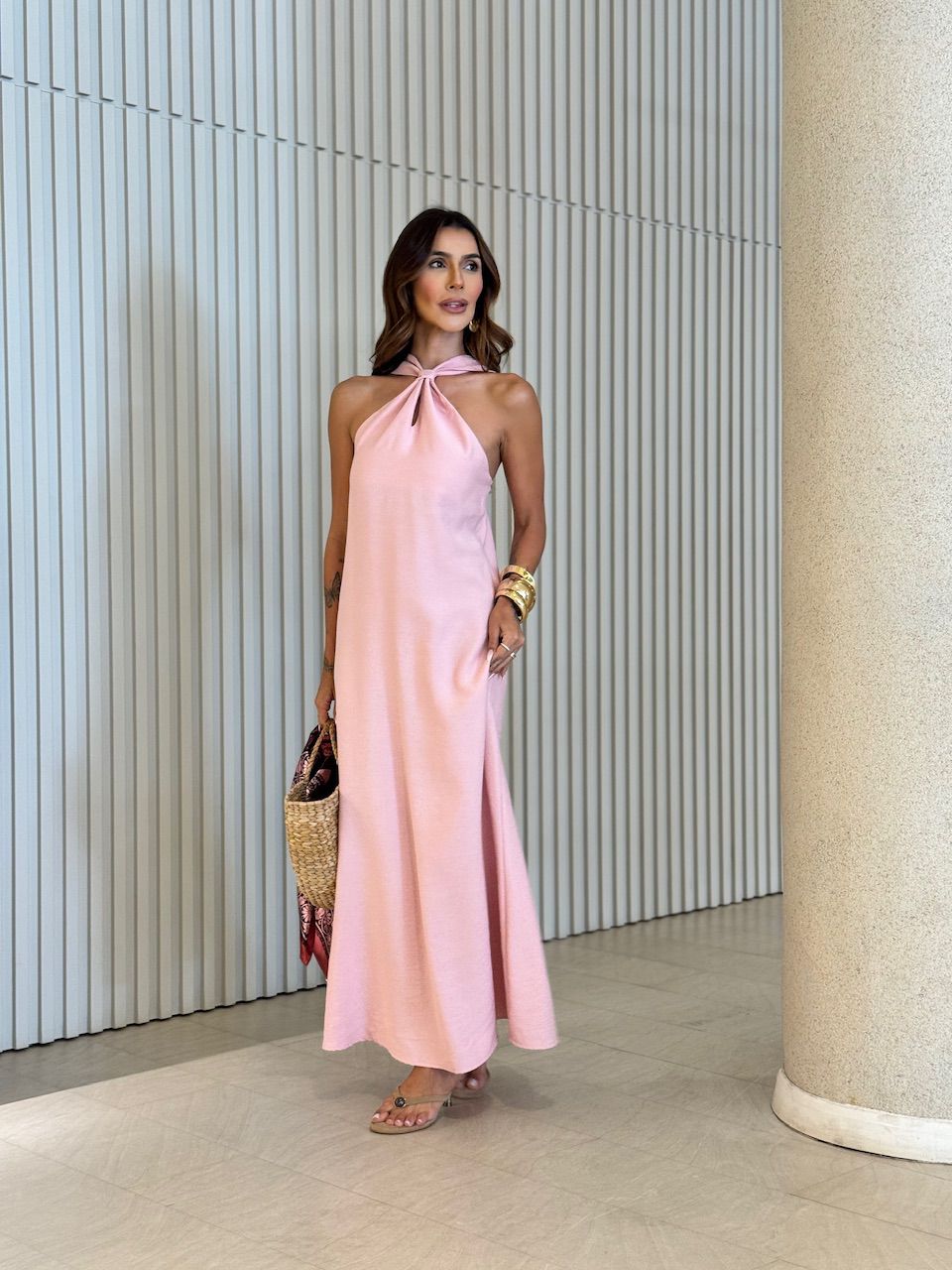 VESTIDO ELLIE LONGO ROSÊ