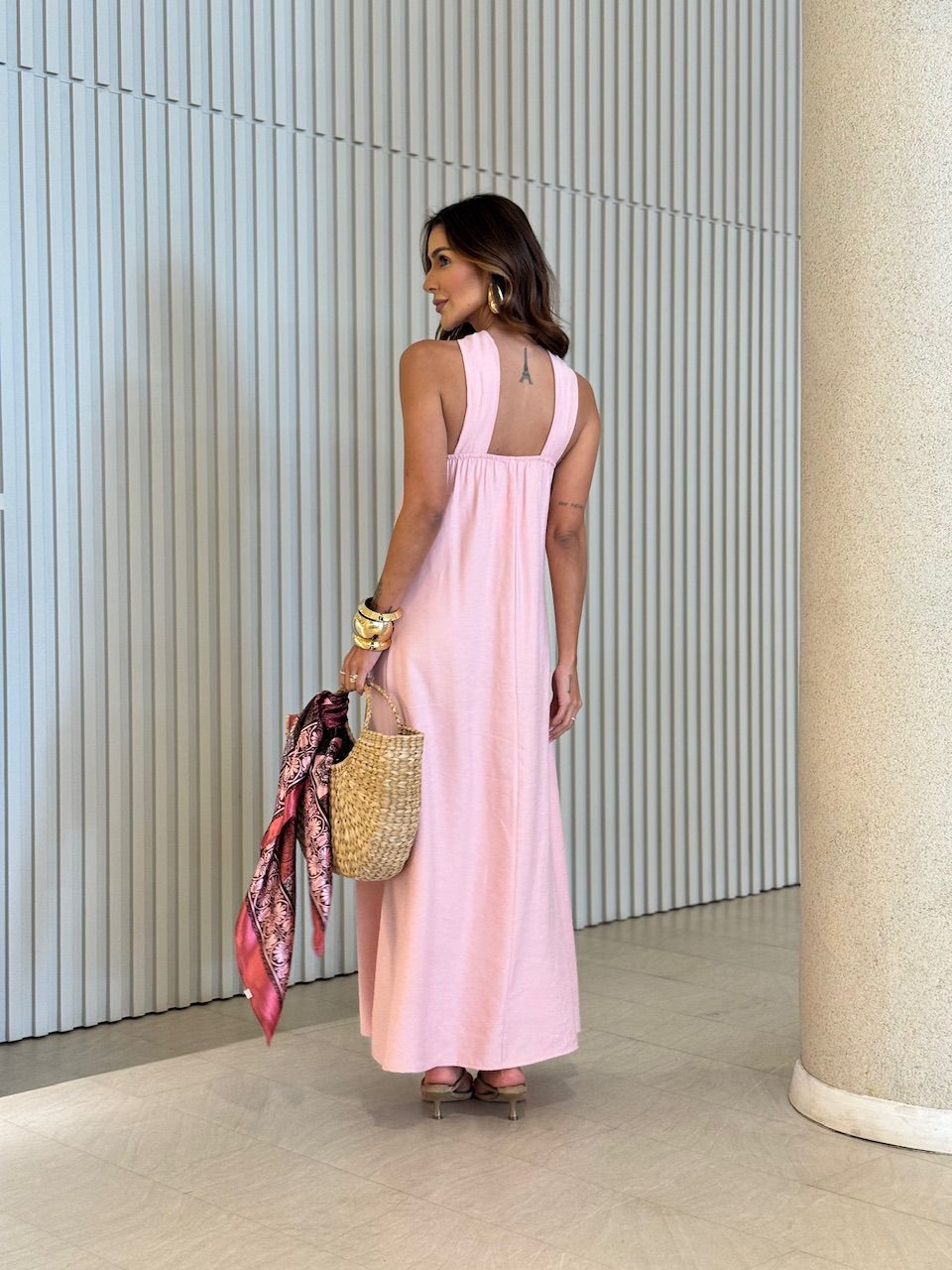VESTIDO ELLIE LONGO ROSÊ