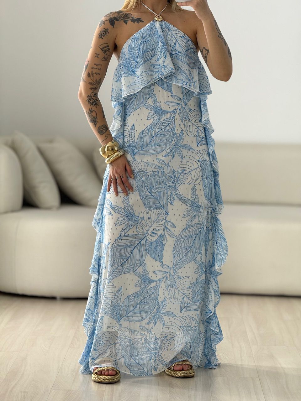 VESTIDO LUNA ESTAMPADO AZUL