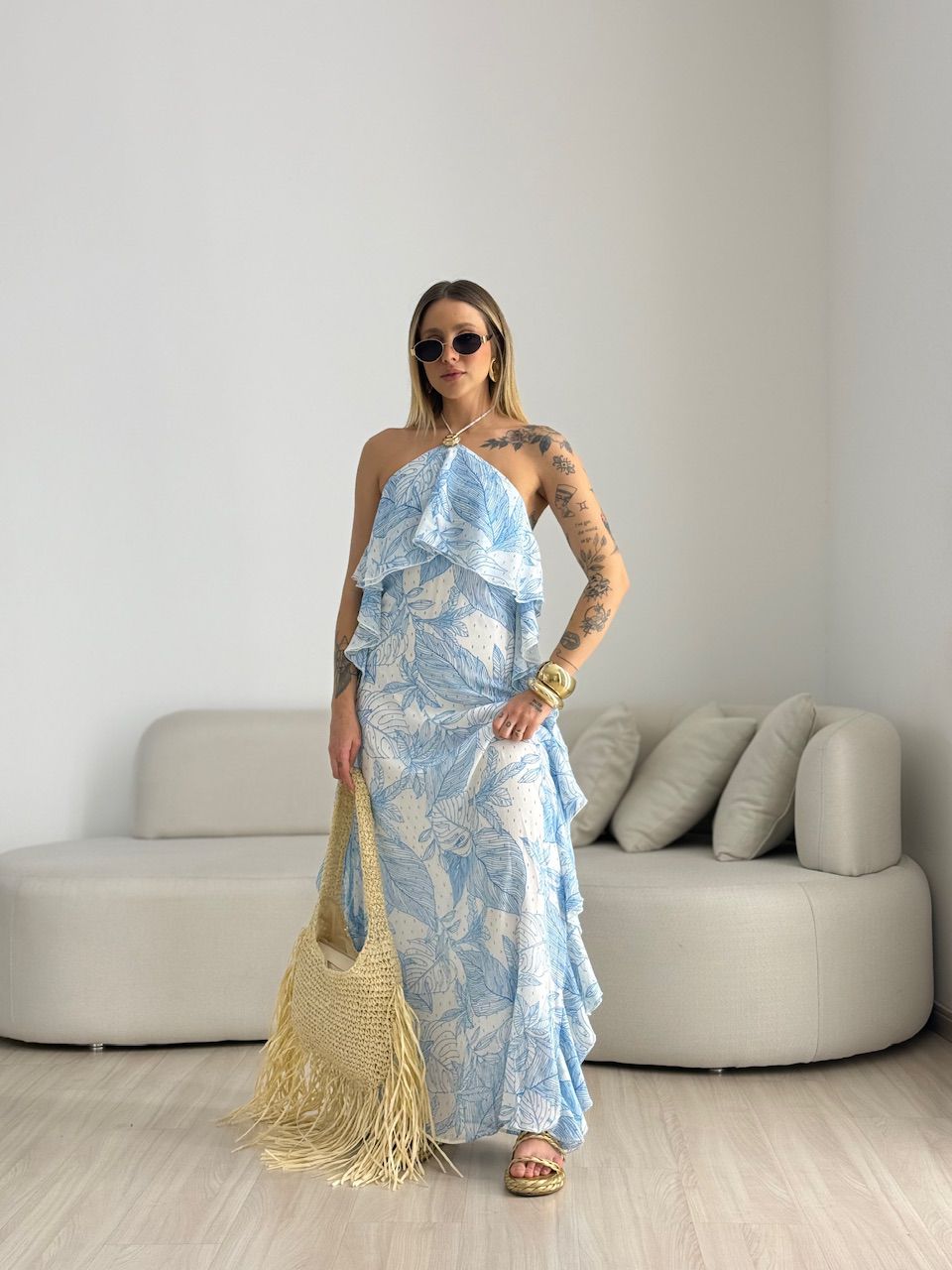 VESTIDO LUNA ESTAMPADO AZUL