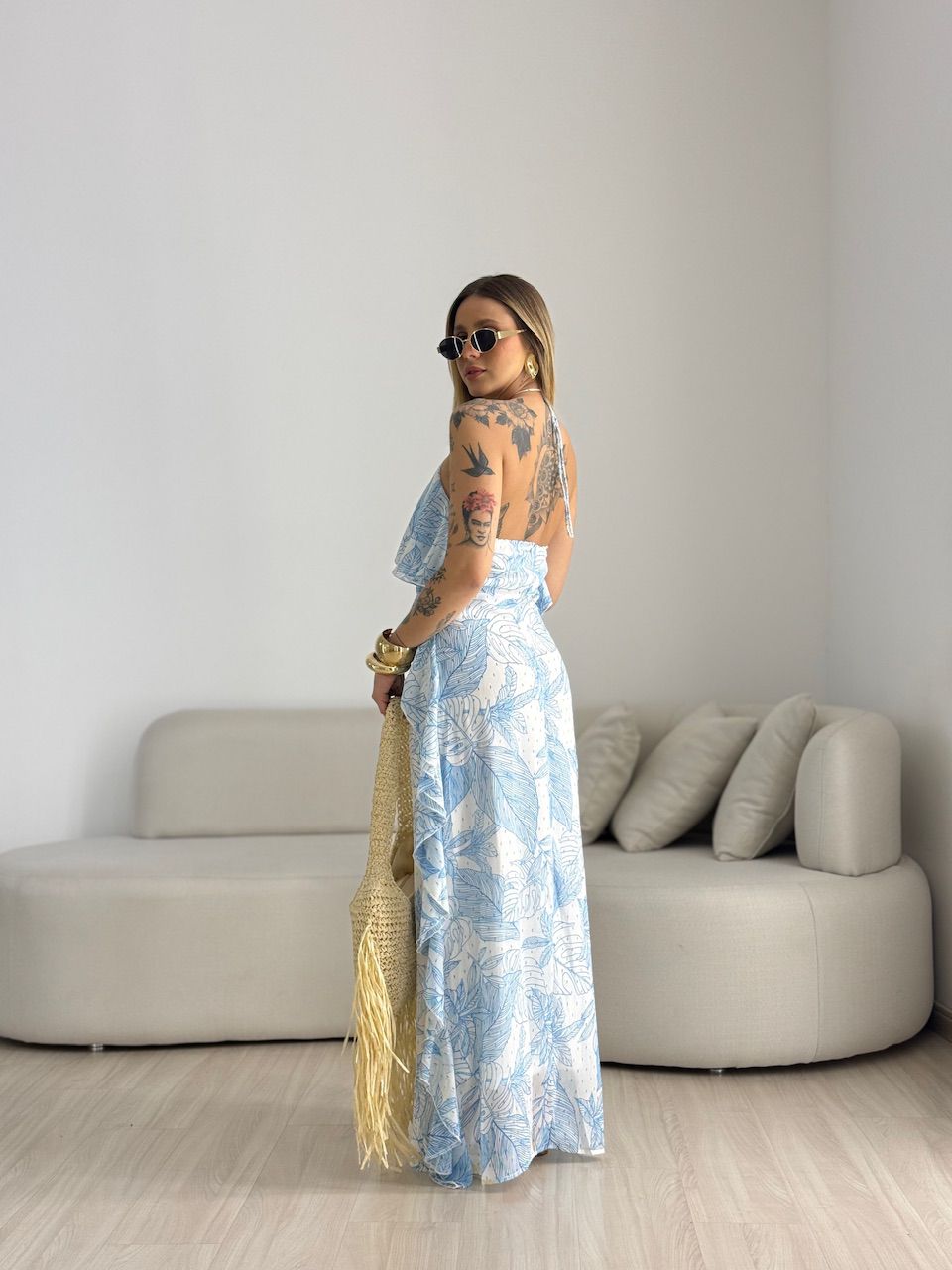 VESTIDO LUNA ESTAMPADO AZUL