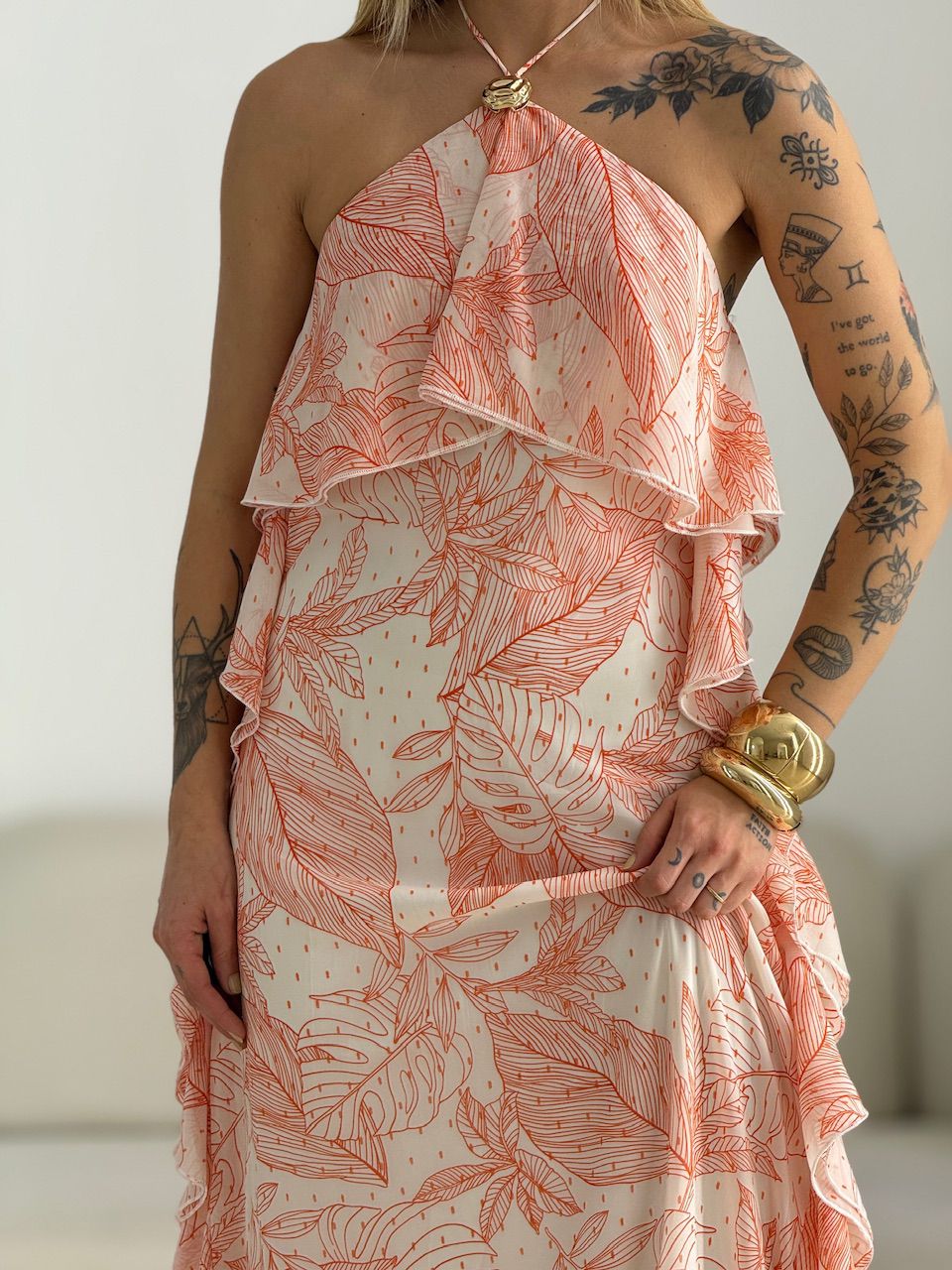 VESTIDO LUNA ESTAMPADO VERMELHO