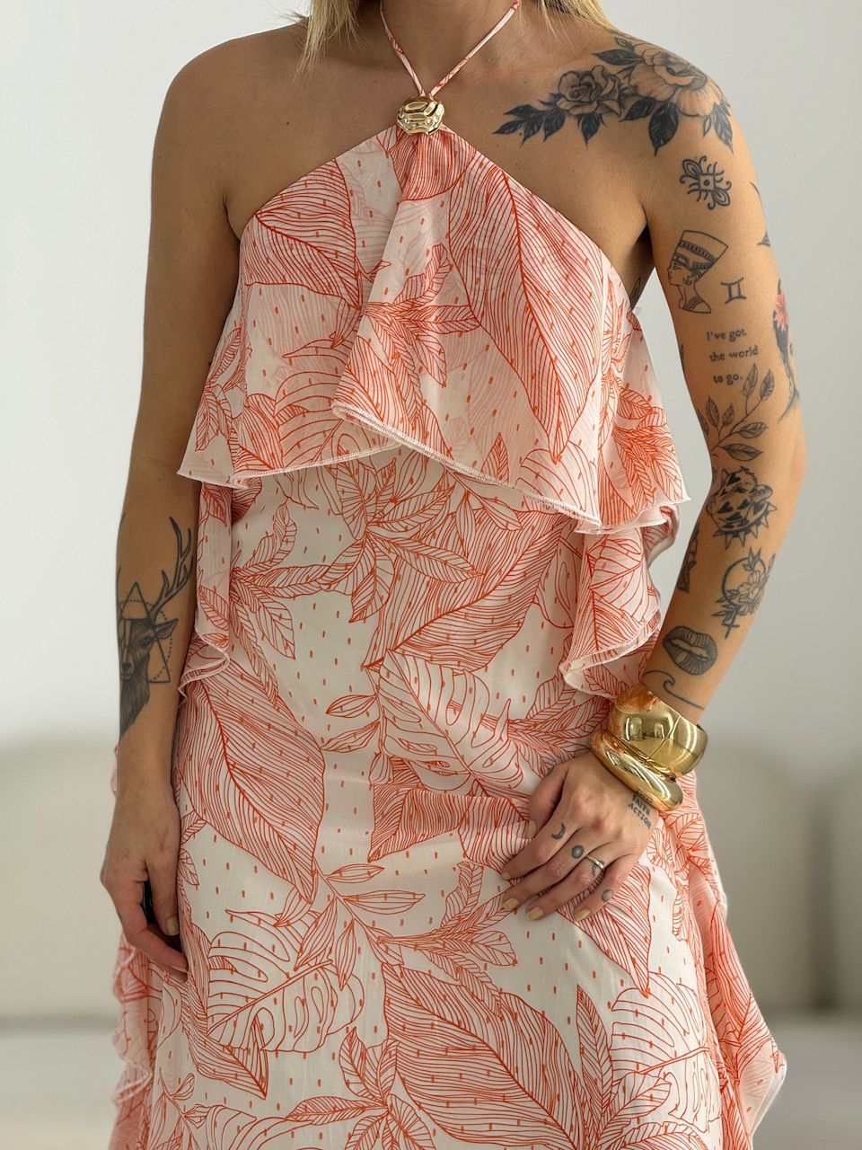 VESTIDO LUNA ESTAMPADO VERMELHO