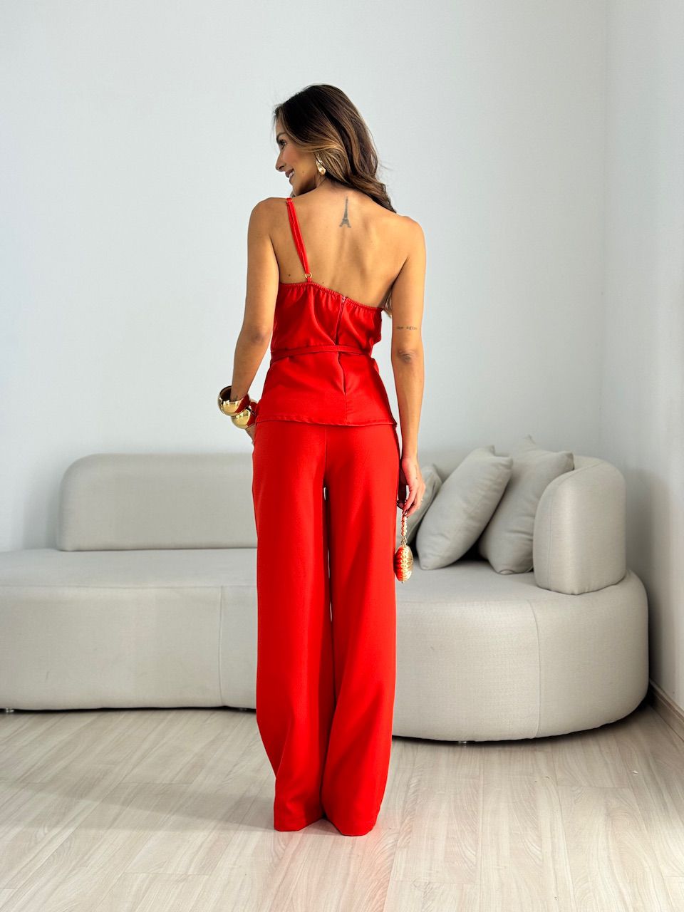 CONJUNTO ADÉLIA CALÇA vermelho