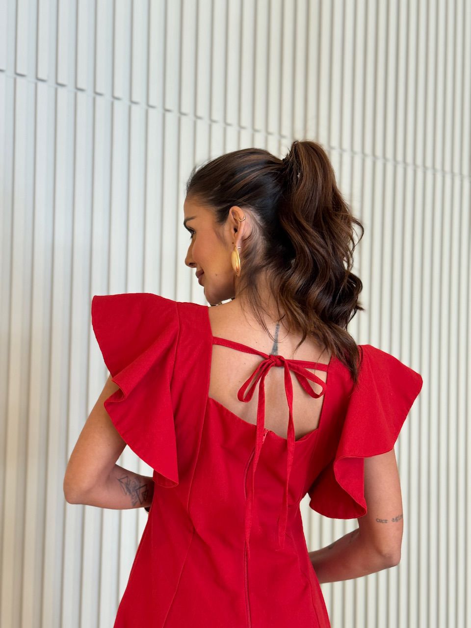 VESTIDO ANGELINA MIDI VERMELHO