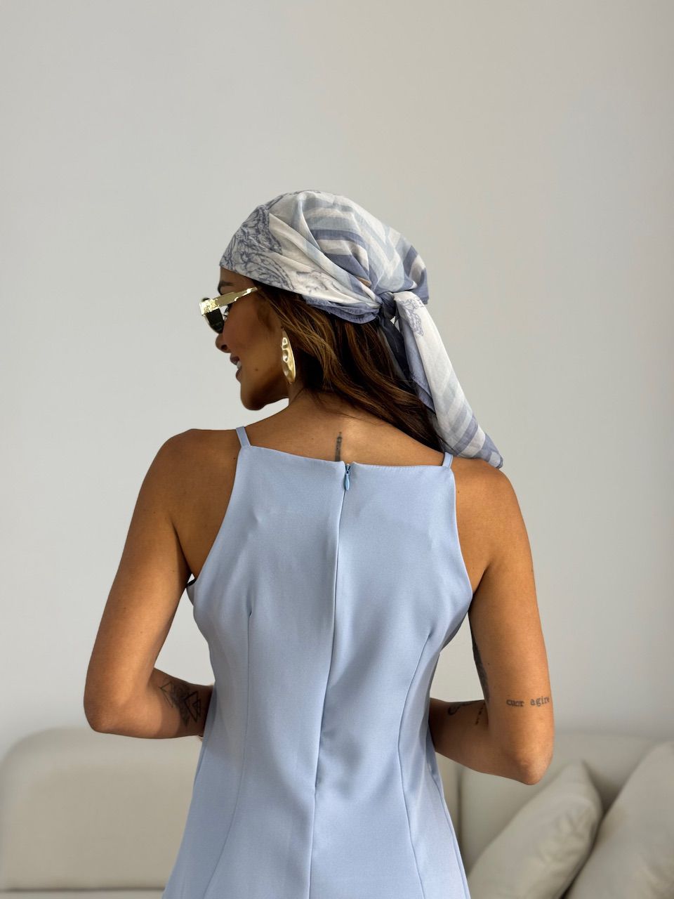 VESTIDO DONNA CURTO BABY BLUE
