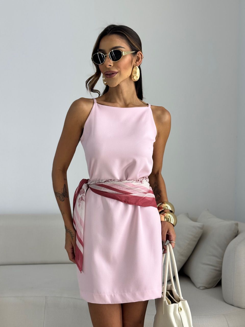 VESTIDO DONNA CURTO BABY PINK