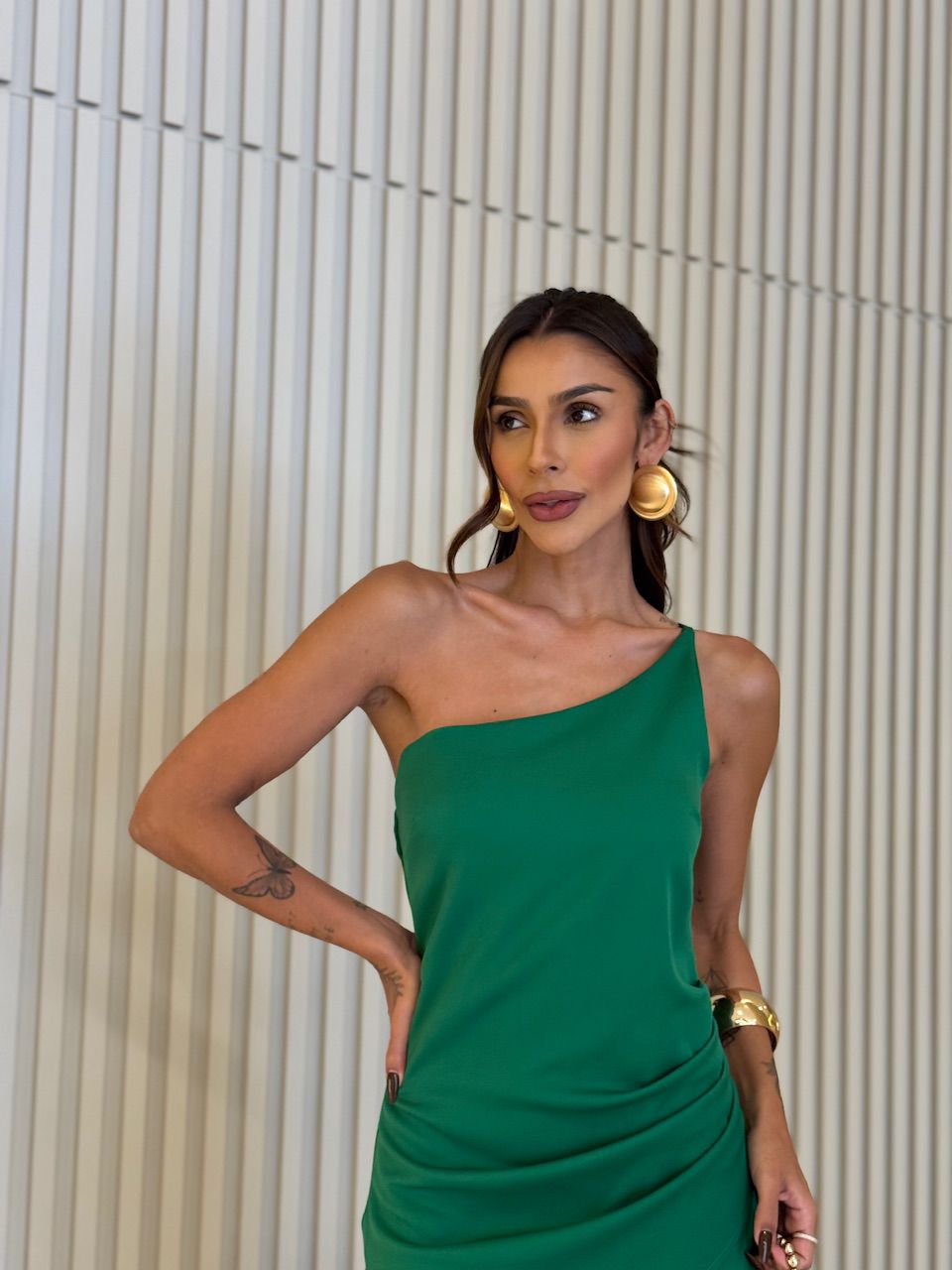 VESTIDO LUCY DRAPEADO VERDE