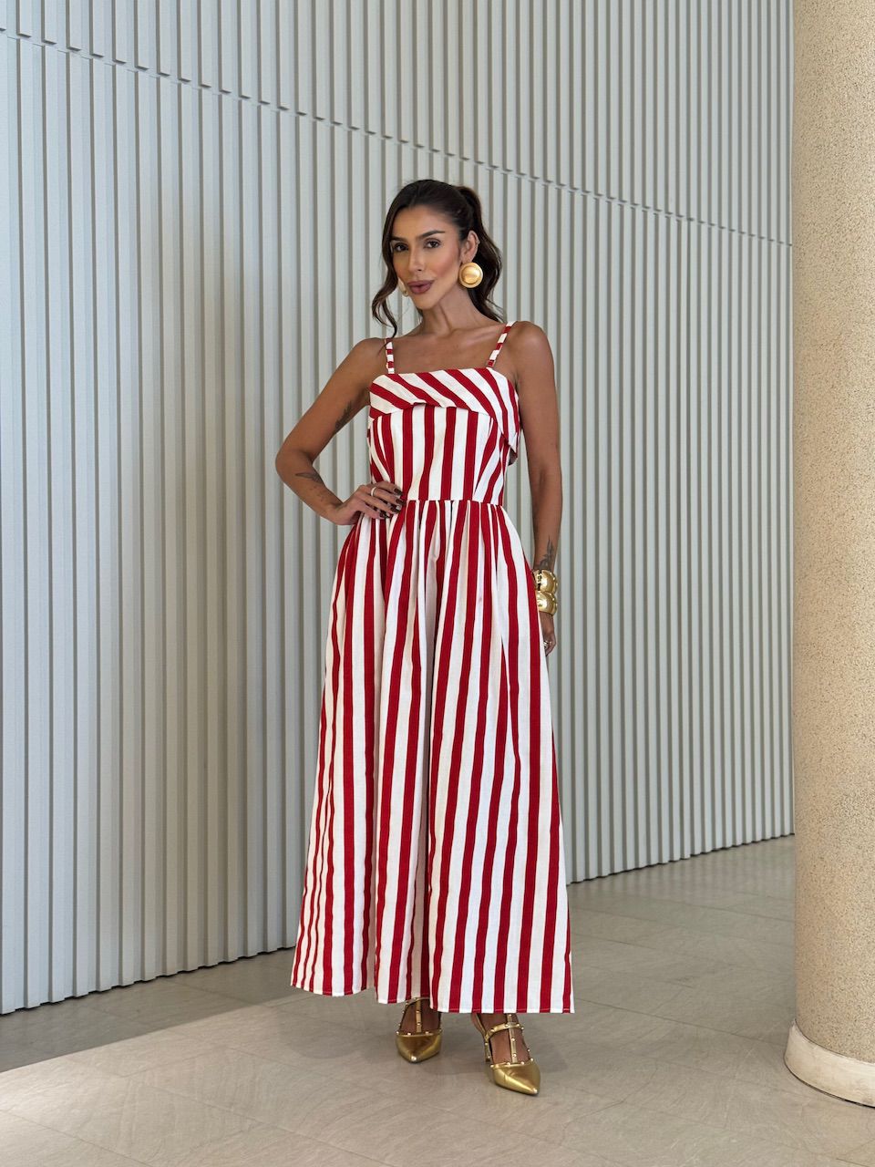 VESTIDO PRI LISTRADO LISTRADO - 0071080058 - CAROLLA FERRARO