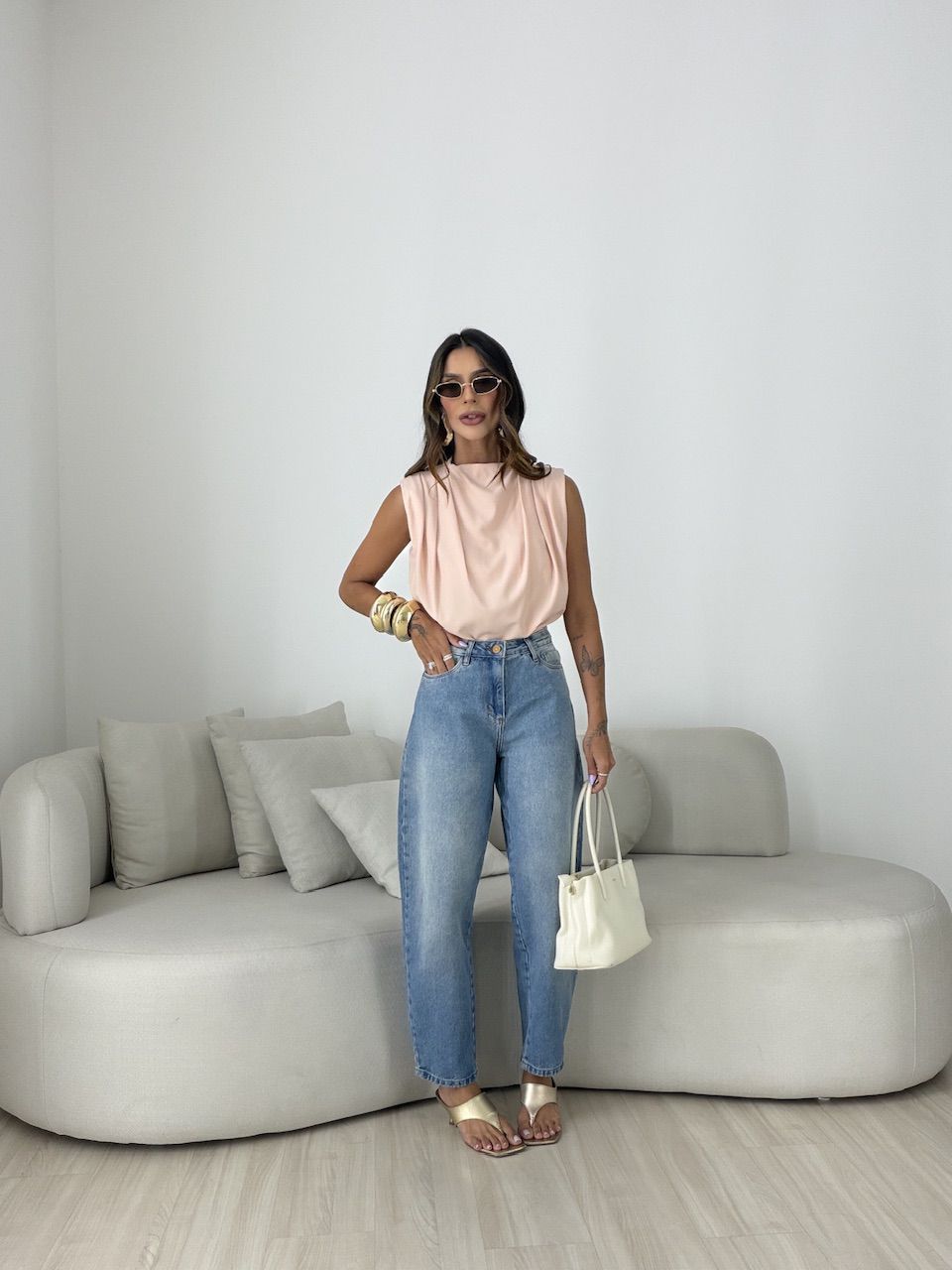 BLUSA NAYARA ACETINADA ROSA