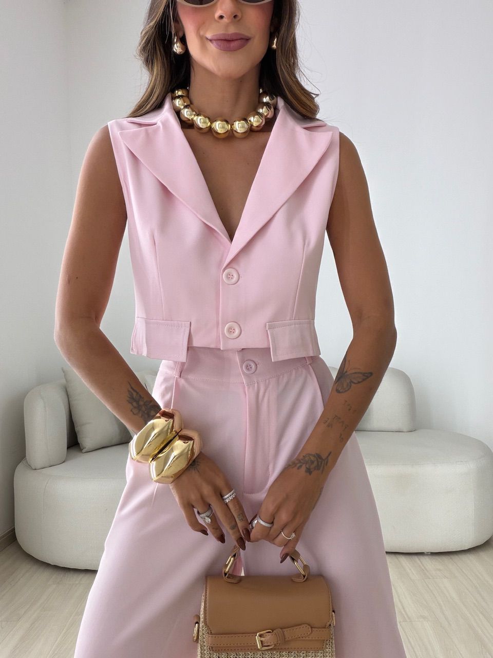 CONJUNTO CORA CALÇA ALADIM ROSA