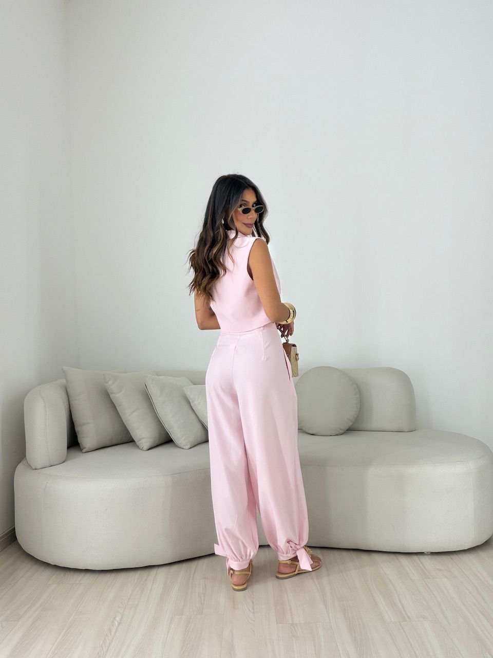 CONJUNTO CORA CALÇA ALADIM ROSA