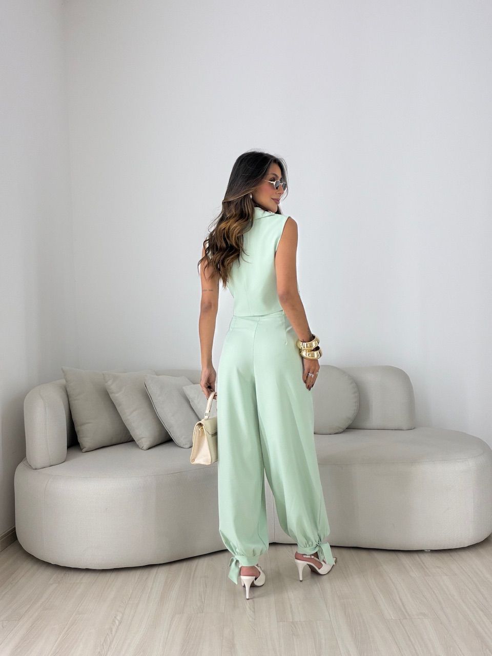 CONJUNTO CORA CALÇA ALADIM VERDE