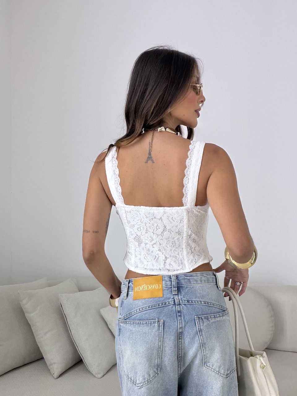 CORSELET RAIANE RENDA OFF
