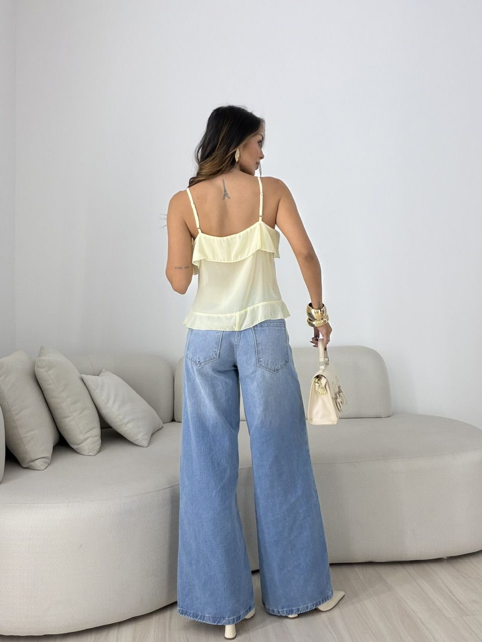 BLUSA FABIANA BABADOS YELLOW BUTTER