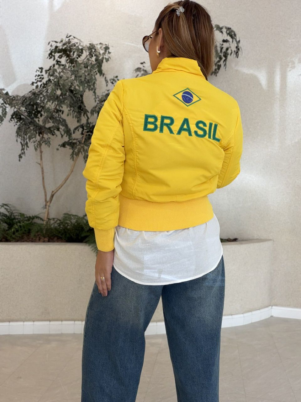 JAQUETA BRASIL AMARELA